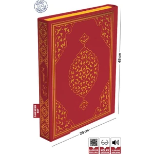 Merve Yayınları Kuranı Kerim Bilgisayar Hatlı Bordo Renk Cami Kebir Boy