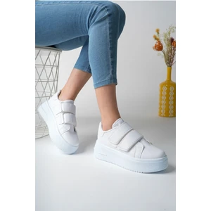 Kadın Bantlı Günlük Yüksek Taban Ayakkabı