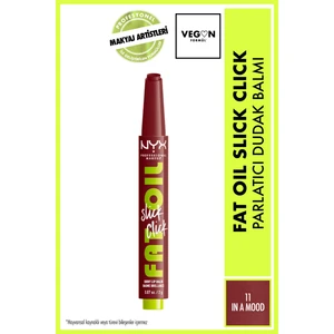 NYX Professional Makeup Fat Oil Slick Click Parlatıcı Nemlendirici Nude Tonlu Dudak Balmı - 11 In a Mood