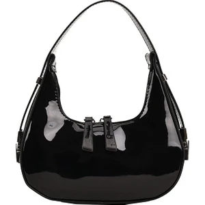 Yang Yang Kadın Rugan Parlak Omuz Çantası Koltuk Altı Çantası (Yurt Dışından)