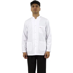 Hakim Yaka Ceket Boy Beyaz Erkek Doktor Öğretmen Hemşire Laboratuvar Önlüğü