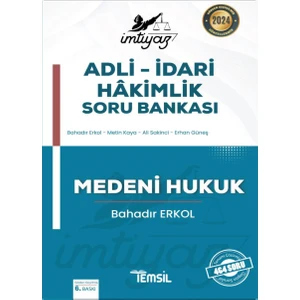 Temsil Yayınları İmtiyaz Adli - İdari Hakimlik Medeni Hukuk Soru Bankası