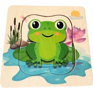 VeGa Baby&Mom Katmanlı Kurbağa Yaşam Döngüsü Ahşap Puzzle