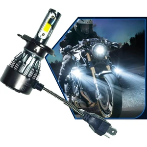 Motosiklet H4 Power LED 12V 4000Lümen 6000K Beyaz Işık Xenon Ampul