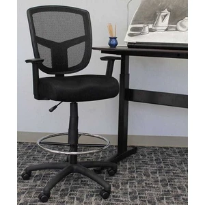Amortisörlü Yüksek Oturumlu Sırtı Fileli Ofis Sandalyesi Yüksek Bar Sandalyesi