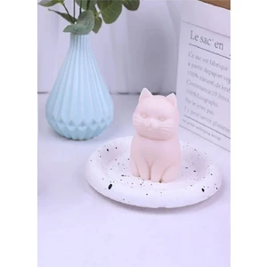 Arıca Pazarlama Kedi Mum Silikon Kalıbı Oturan Kedi Silikon Kalıbı