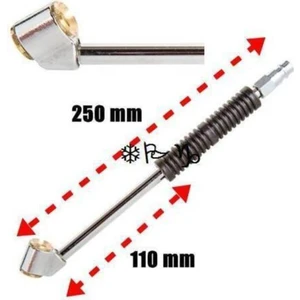 Iki Taraflı Lastik Teker Şişirme Hava Jakı Lastik Tamir Ar  1/4&quot; Çift Ayak Krom Kaplama Hava Jakı