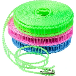 3'lü Paket Taşınabilir Rüzgar Geçirmez Naylon Çamaşır Ipi, Açık Kapalı Seyahat Çamaşır Kurutma Askıları Için Ayarlanabilir Kaymaz (Yurt Dışından)