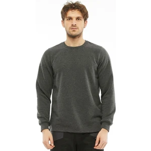 Sweatshirt Bisiklet Yaka Içi Polarlı 3 İplik Pamuklu Normal Kesim Erkek Antrasit
