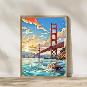 Lule Hobby Sayılarla Boyama Seti Kırmızı Köprü 40x50 cm