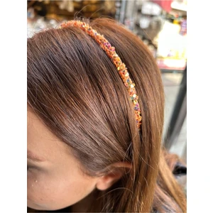 Renkli ve Işıltılı Neon Yavruağzı Pullu Taç