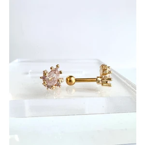 By Dilek Çetin Accessory By Dilek Çetin Acessorry Cerrahi Çelik Gold Baget Taşlı Kıkırdak Helix Tragus PIERCING(1ADET)