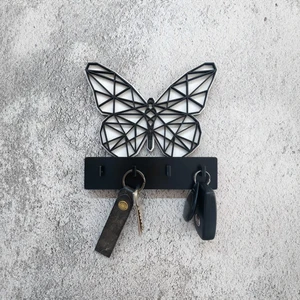 Cajuart Dekoratif Geometrik Kelebek Desen Duvar Askısı Anahtarlık