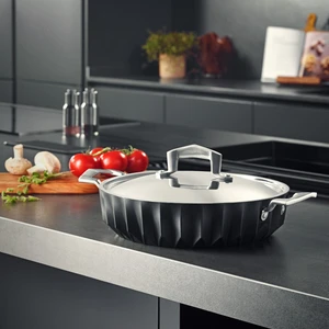 Diagon Döküm Granit 26 cm Karnıyarık Tencere Siyah