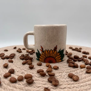 Nakkaş Çini Seramik Kupa Mug Turuncu Ayçiçeği Baskılı 36