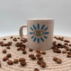 Nakkaş Çini Seramik Kupa Mug Nazar Mavi Göz Baskılı 31