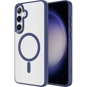 Case 4u Galaxy S24 Plus Kılıf Magsafe Şarj Özellikli Krom Magsafe Silikon Kapak Lacivert