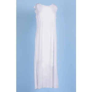 Dua' İs Kolsuz Uzun Elbise Astarı Beyaz