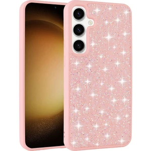 Case 4u Galaxy S24 Kılıf Parlak Taşlı Tasarım Pırlanta Kapak Pembe