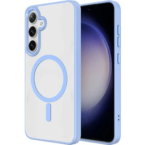 Case 4u Galaxy S24 Plus Kılıf Magsafe Şarj Özellikli Krom Magsafe Silikon Kapak Mavi