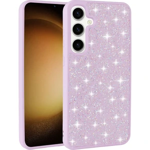 Case 4u Galaxy S24 Plus Kılıf Parlak Taşlı Tasarım Pırlanta Kapak Lila