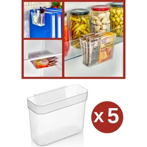 5 Adet Asılabilir Buzdolabı Düzenleyici, Çok Amaçlı Mini Kutu, Dolap Içi Organizer 5’li Set