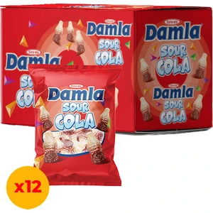 Damla Gummy Sour Cola 80g Jel Şeker x12