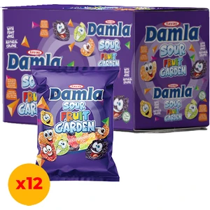 Damla Gummy Sour Fruit Garden 80 G Jel Şeker x12