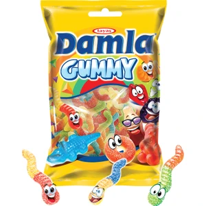 Damla Gummy Worms Sour 1 Kg Jel Şeker