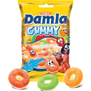 Damla Gummy Ring Sour Gummy & Foam 1 Kg Jel Şeker