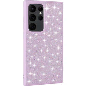 Case 4u Galaxy S24 Ultra Kılıf Parlak Taşlı Tasarım Pırlanta Kapak Lila