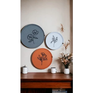 Home Decors By Özlem 3 Lü Dekoratif Bohem Hasır Tabak Duvar Tabağı Moda Salon Duvar Dekor Handmade