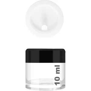 10 ml Cam Kavanoz Şeffaf 10 cc Mini Krem Kavanozu Siyah Kapaklı Kişisel Bakım Seyahat Seti Lip Balm 1 Adet