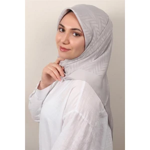 Modakaşmir Ipeksi Jakar Eşarp 5355-14 Gümüş