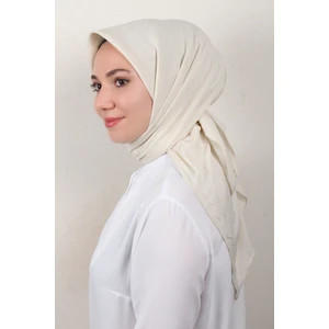 Bambu Kraşlı Eşarp 3081-60 Kemik