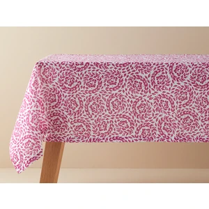 English Home Carnival Floral Polyester Masa Örtüsü Fuşya