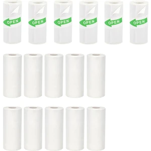 16 Rulo Mini Termal Yazıcı Kağıdı, 6 Rulo Termal Etiket Kağıdı ve 10 Rulo Termal Düz Kağıt Dahil, 57X25MM (Yurt Dışından)