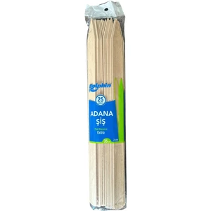 Bambum Ahşap Adana Çöp Şiş - Boy : 35 Cm. / En : 2 Cm. - 25 Adetlik 1 Paket