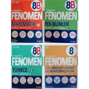 Fenomen Yayınları 8. Sınıf LGS Yeni Baskı 4'lü Soru Bankası Seti