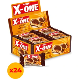 X-One Tartelette Karamelli Kakao Kaplı Bisküvi 20 gr x 24 Adet Kutulu