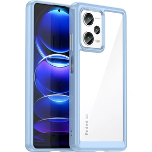 Xiaomi Redmi Note 12 Pro+ Için Şeffaf Pc Arka Tpu Tampon Telefon Kılıfı - Mavi (Yurt Dışından)