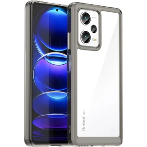 Xiaomi Redmi Note 12 Pro+ Için Şeffaf Pc Arka Tpu Tampon Telefon Kılıfı - Gri (Yurt Dışından)