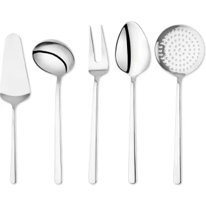 Steely Çelik Servis Seti 5 Parça-Gümüş01