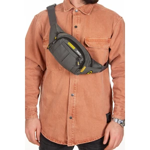 Unisex Gri Kumaş Usb Kulaklık Çıkışlı Crossbody Çapraz Omuz Göğüs Ve Bel Çantası tul360