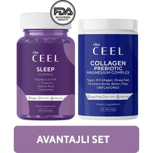 Vita Ceel 2 'li Uyku Vitamini Magnezyum Complex, Collagen Tip 1, 3