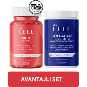 Vita Ceel 2'li Cilt Vitamini ve Magnezyum Complex, Collagen Tip 1, 3