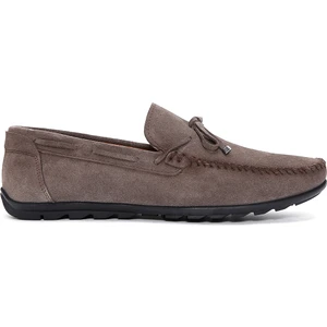 Erkek Vizon Süet Deri Casual Loafer