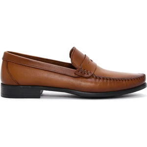Erkek Taba Deri Casual Loafer