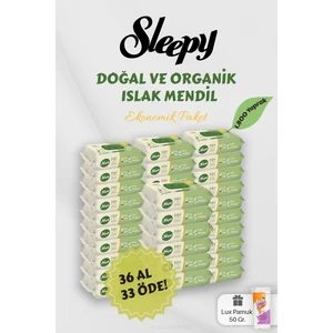 Organik Islak Mendil 36 Al 33 Öde Hediyeli