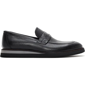 Erkek Siyah Deri Casual Loafer